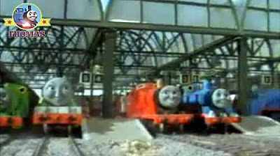 Island of Sodor Knapford station Thomas and engines news that Duck the tank engine was going to help