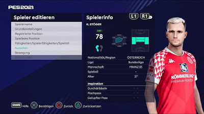 PES 2021 Faces Kevin Stöger by Heywips