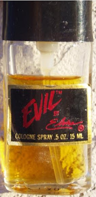 close up of Evil by Elvira cologne