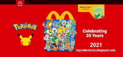 McDonalds Pokemon Happy Meal Toys 2021 25 Years Australia and New Zealand Promotional Banner