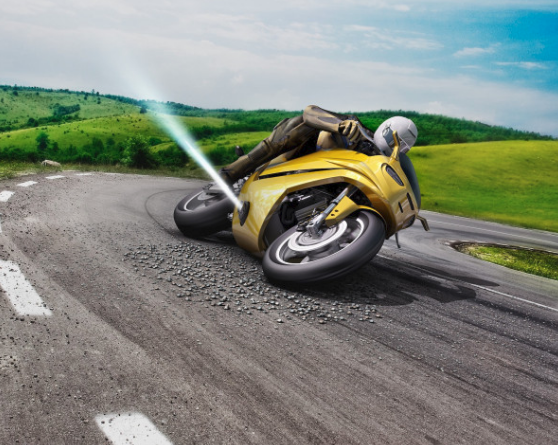Bosch Air Jets To Prevent Motorcycle Crash