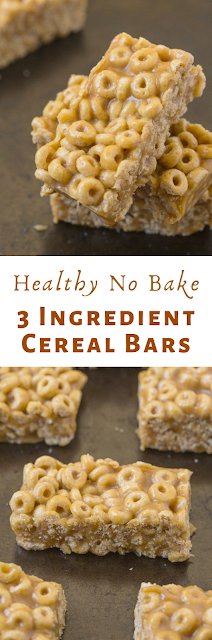 Healthy No Bake 3 Ingredient Cereal Bars