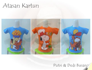 atasan busana anak motif kartun