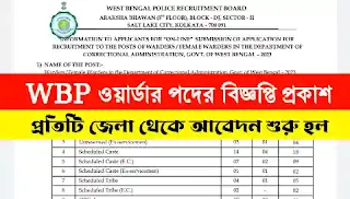 WBP Warder Recruitment 2023