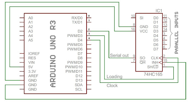 74HC165 with Arduino UNO