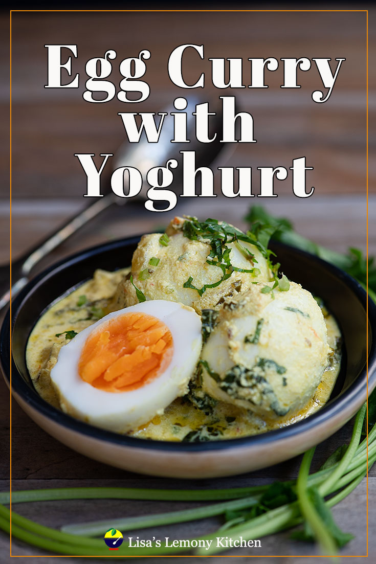 Creamy Egg curry with yogurt is simple, easy and quick to whip up for busy mid-week dinner.
