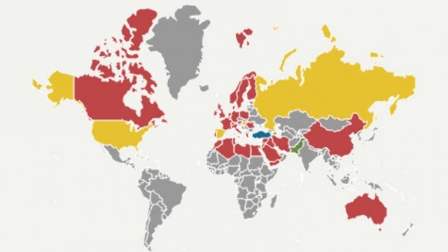 Türkiye'nin Barış Pınarı Harekatı'nı destekleyen ve desteklemeyen ülkeler