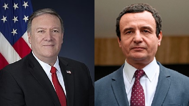 Pompeo say to Albin Kurti in a letter to Remove the tariff, Kosovo and Serbia to return back to dialogue