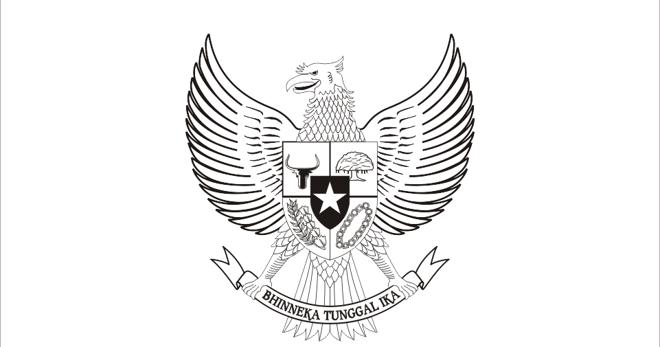  Garuda  Pancasila  Black White Mode Logo Vector Format 