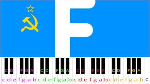 Rush F  Piano Letter Notes 