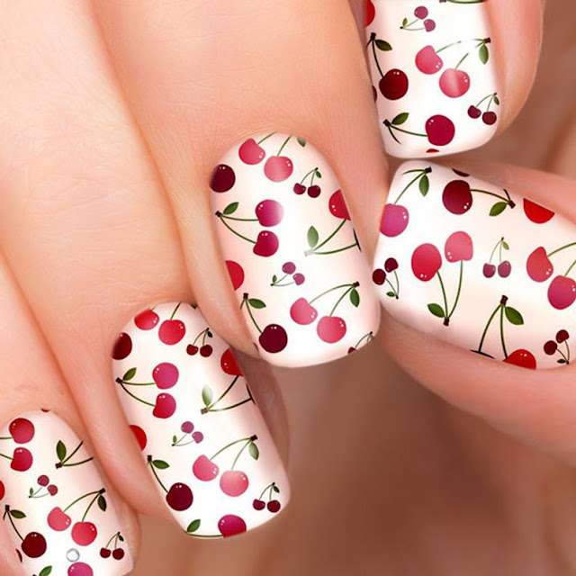 cherry nail art