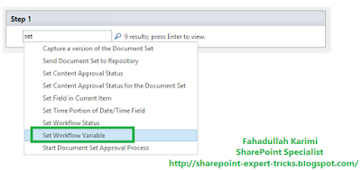 Set Workflow variable