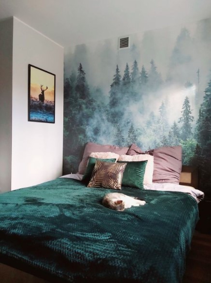 forest themed 3x4 hotel room design