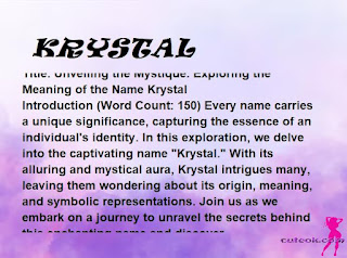 meaning of the name "KRYSTAL"