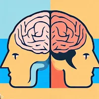 An illustration showing the rumor that there are right-brained and left-brained