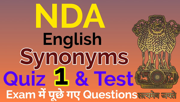 Synonyms Practice Set Test, English Foundation Test 1-100