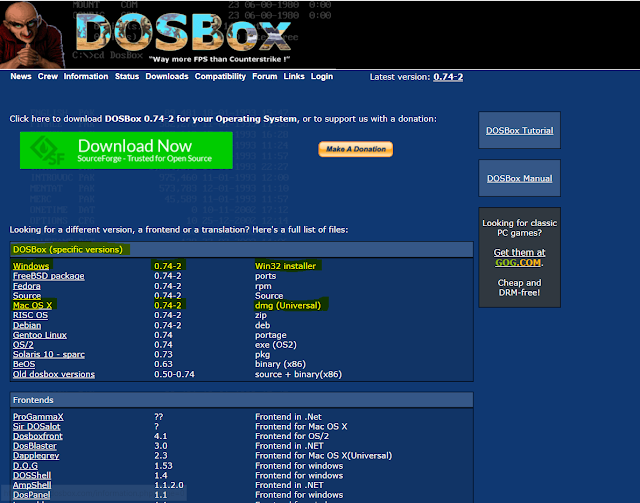 DOSBox Website