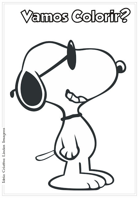 Snoopy Peanuts desenho para colorir