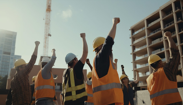 <a href="https://www.freepik.com/free-ai-image/construction-workers-yellow-vests-vests-raise-their-hands-air_42524400.htm#fromView=search&page=1&position=0&uuid=79269882-a0c6-4717-a721-3e5ff20137af">Image by johnniedavid12412 on Freepik</a>
