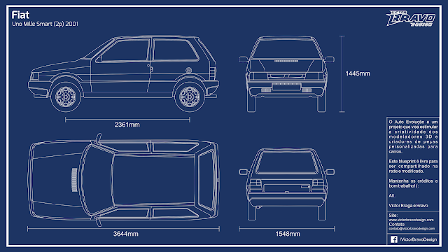 Imagem do Fiat Uno Mille Smart (2p) 2001 Blueprint