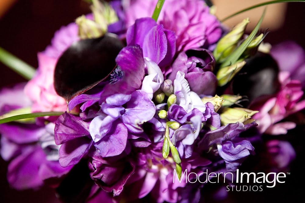 purple wedding centrepieces