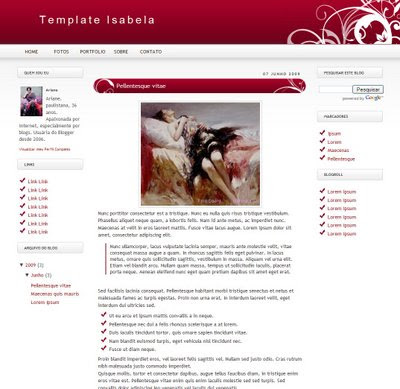 Isabela Blogger Template