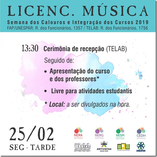 Segunda Tarde Lic em Música