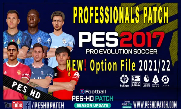 PES 2017 Professionals Patch v6.2 Option File Update Season 2021-2022