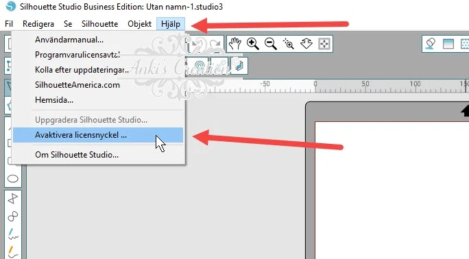activate licenskey in Silhouette Studio