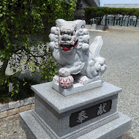 萱島神社 狛犬 阿形（あぎょう）