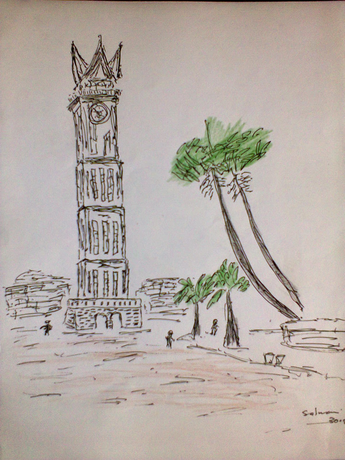 Gambar Ilustrasi Jam Gadang | Iluszi