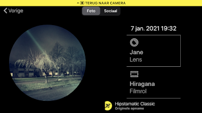 Schermafbeelding Hipstamatic-instellingen Jane + Hiragana