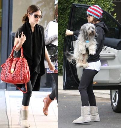 Rachel Bilson in her sand Uggs