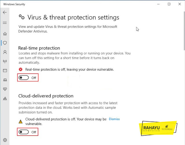 Cara menonaktifkan antivirus di windows