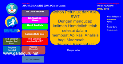 Aplikasi Untuk Analisis Soal Essay Dan Pilihan Ganda (PG) Kurikulum 2013 Plus KTSP