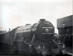 World famous steam locomotive Flying Scotsman at Barnetby station in 1968