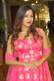Sindhu Shivarama in Pink Ethnic Anarkali Dress 14.JPG