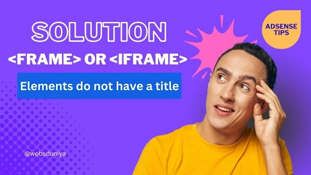 Solved iframe missing title with giving a proper title