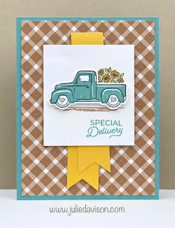Stampin' Up! Trucking Along Special Delivery Card + Video Tutorial #stampinup Online Exclusive | www.juliedavison.com