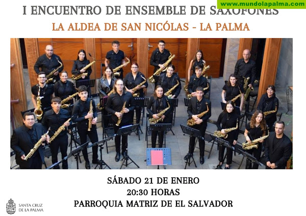 Jóvenes saxofonistas de Santa Cruz de La Palma y de La Aldea de San Nicolás actuarán este sábado en la capital palmera