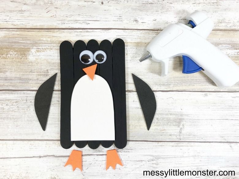 popsicle stick penguin craft