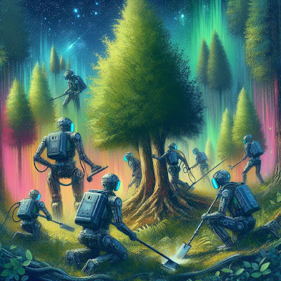 Forest farming robots