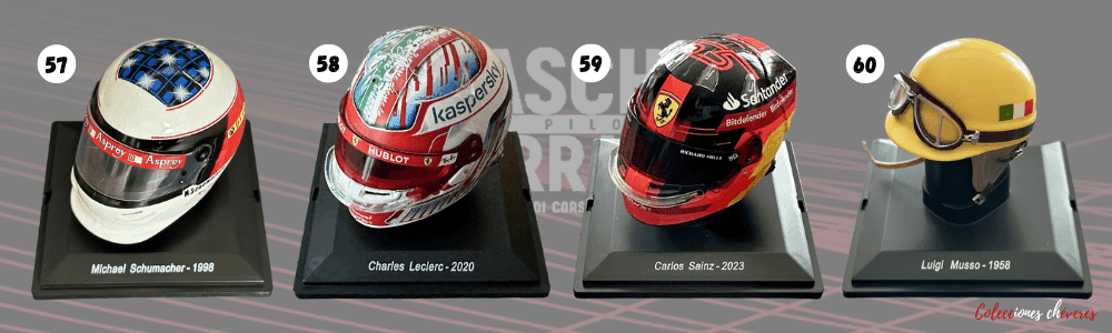 collezione caschi dei piloti ferrari