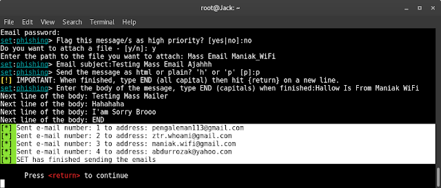 Cara Mass Mailler dengan Setoolkit di Kali Linux