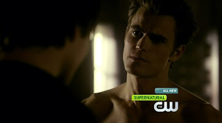 Paul Wesley Shirtless on Vampire Diaries s1e09