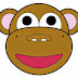 Máscara de mono sonriente para colorear
