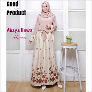 Gamis Premium Klasik Abaya Hawa Warna Mocca