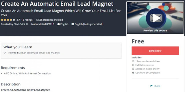 [100% Free] Create An Automatic Email Lead Magnet