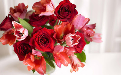 bouquet-of-red-pink-roses-flowers