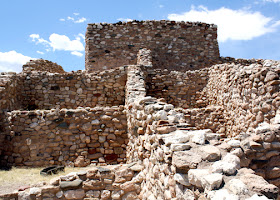 Tuzigoot National Monument is a remnant of a Southern Sinagua village that was built between 1125 and 1400 CE. It rises one hundred twenty feet above the Verde Valley. The original pueblo is believed to have been two stories high in places and boasted seventy-seven ground-floor rooms.